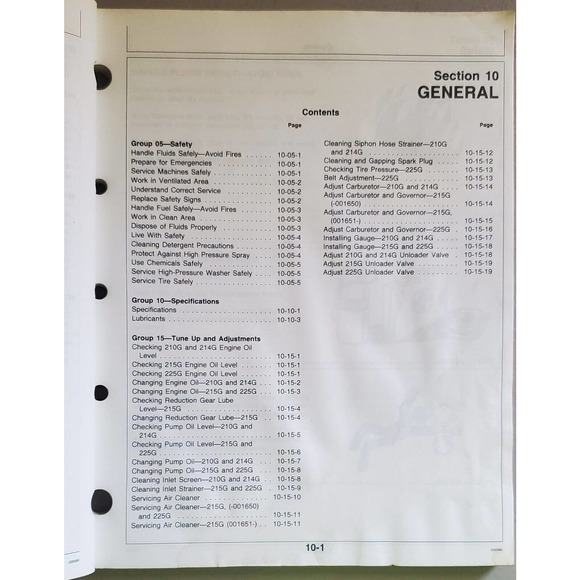 John Deere 200 Series High Pressure Washers TM1383 Technical Manual - Picture 2 of 4